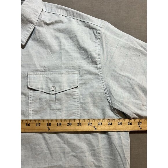 Free Planet Button Up Shirt Men’s 2x Blue Pocketed Short Sleeve. - Picture 7 of 10
